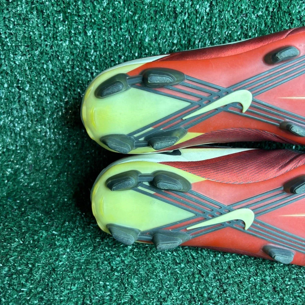 Nike T90 Laser IV FG Kanga-Lite Football Soccer Cleats Boots Red Black Mens Sz 9
